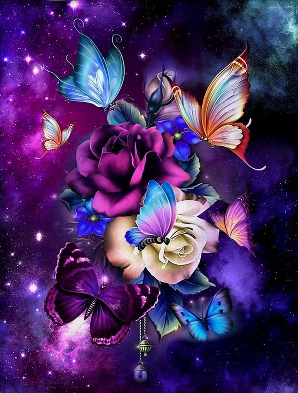 images of butterflies and roses