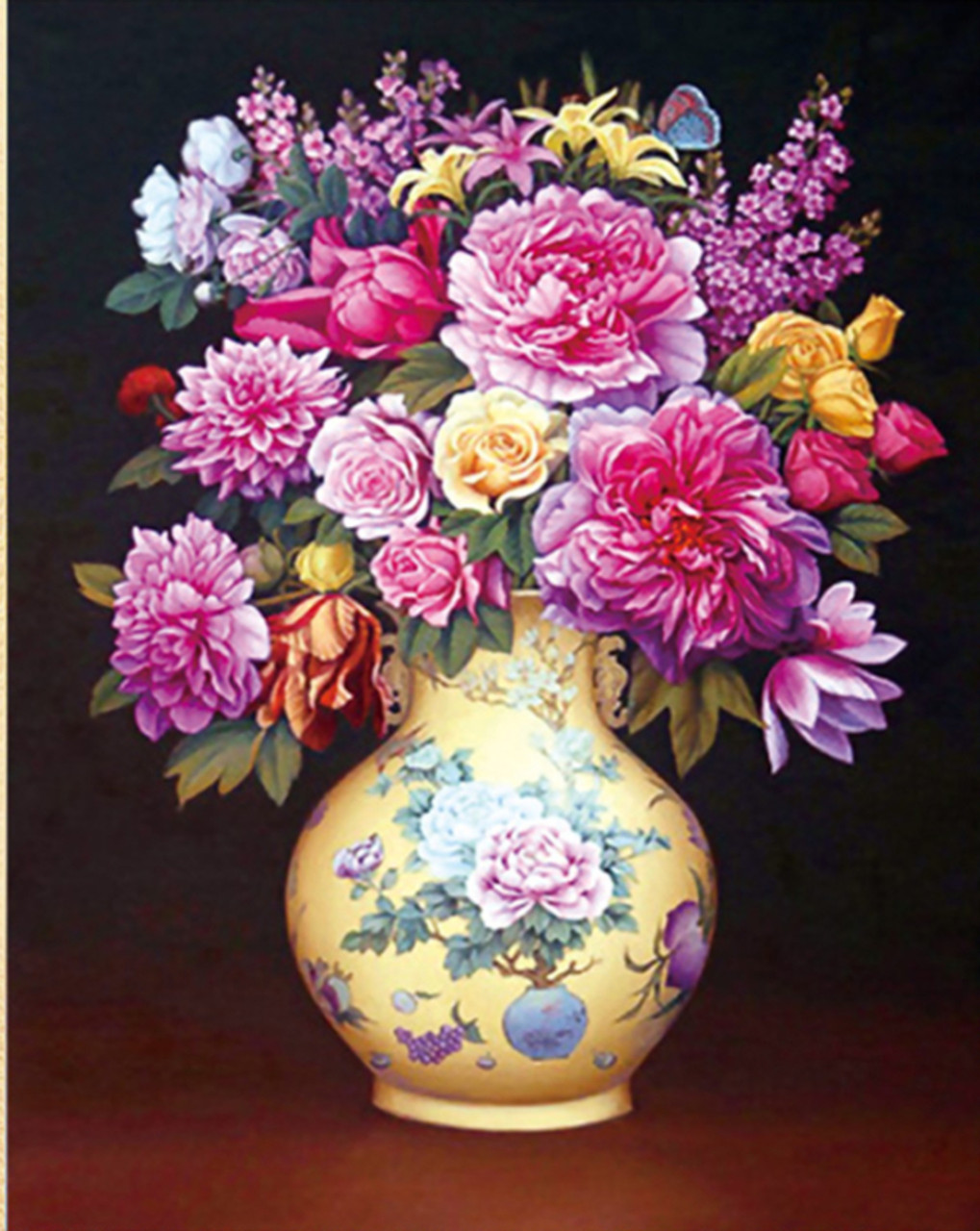 5D Diamond Painting Yellow Vase of Flowers Kit