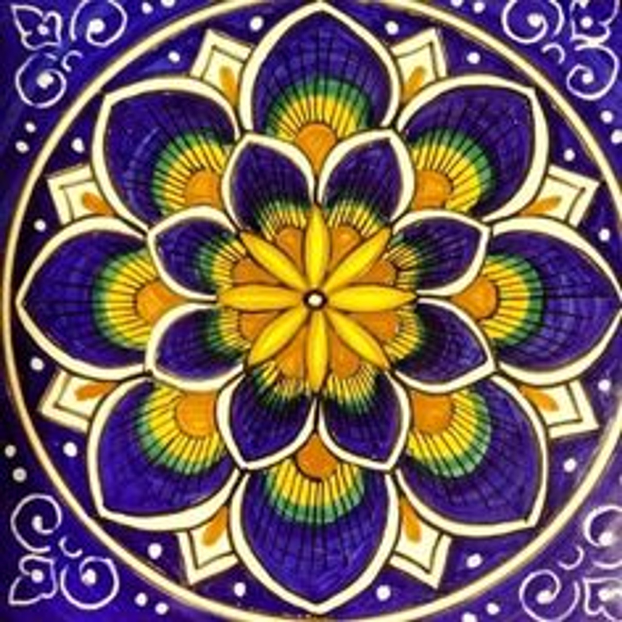 Close Up Purple Yellow Flower - Diamond Paintings 