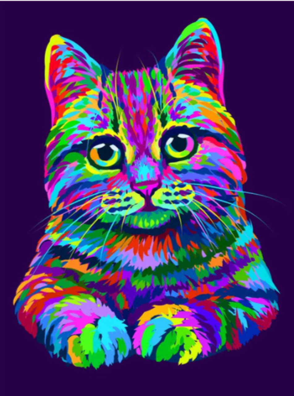 Rainbow Cat (Portrait) Premium DIY 5D Diamond Painting Kit - Cat Collection Diamond  Painting – Heartful Diamonds