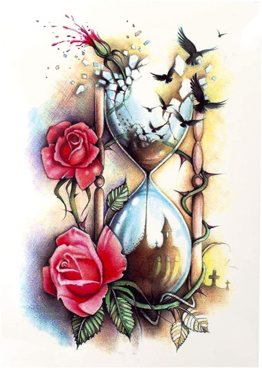 Diamond Painting Flowers And Sand Hour Glass Design Portrait House Wall  Displays