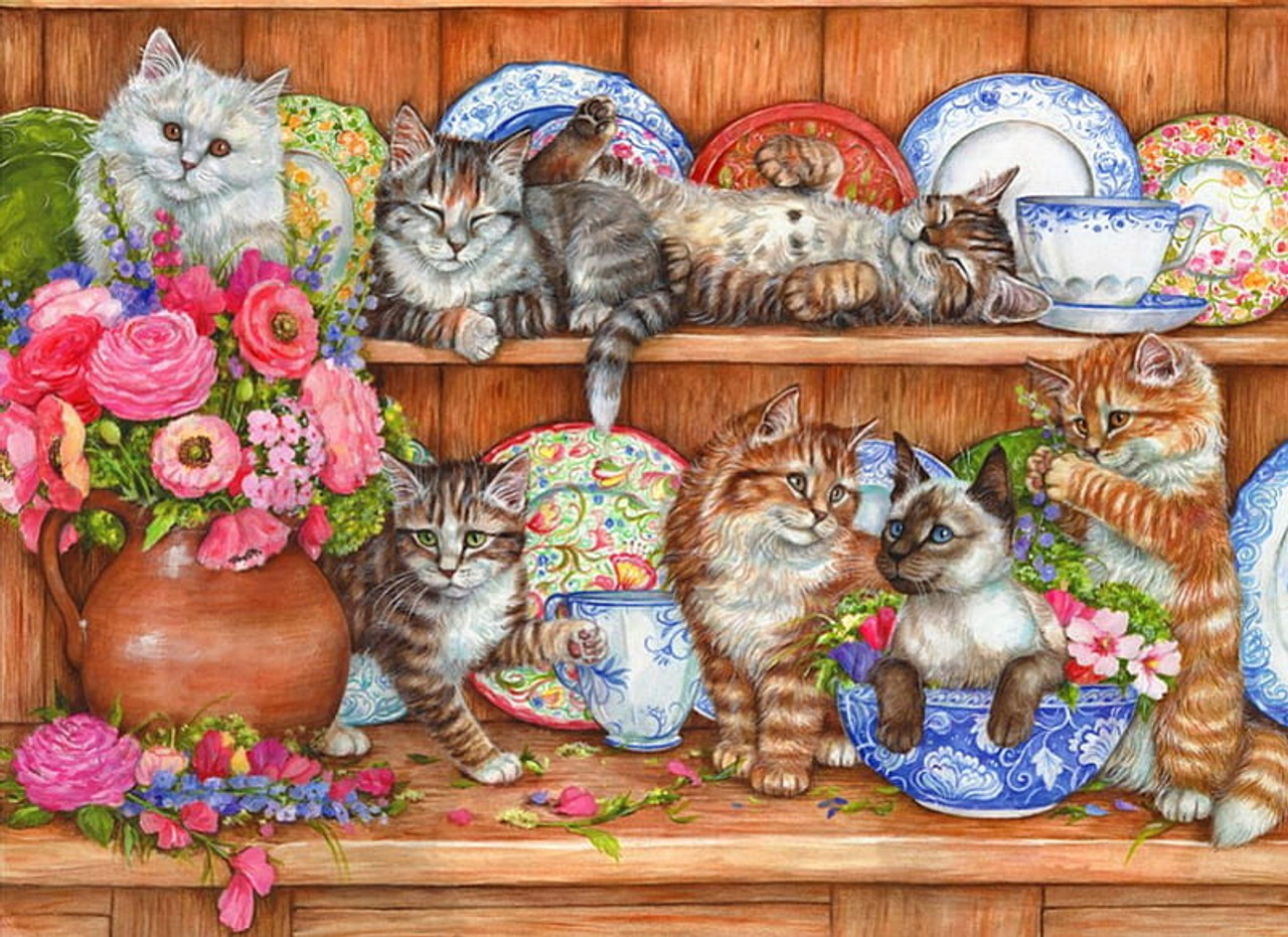 Rose Art Sewing Room Cats Jigsaw Puzzle