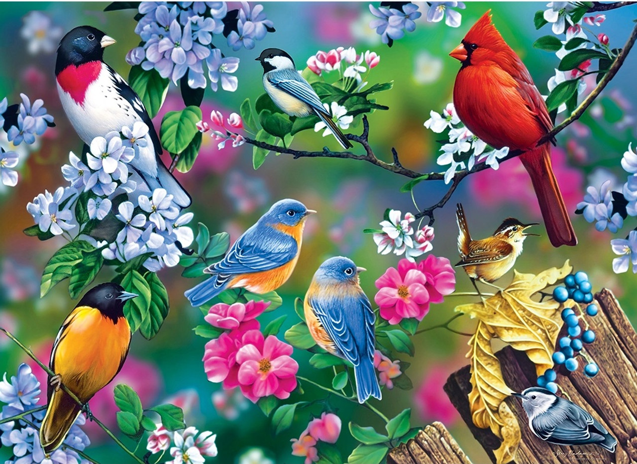 5D Diy Diamond Painting Kits Colorful Flowers And Birds Diamond