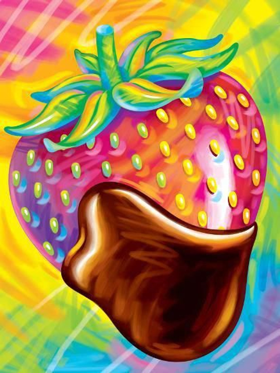 chocolate covered strawberry painting