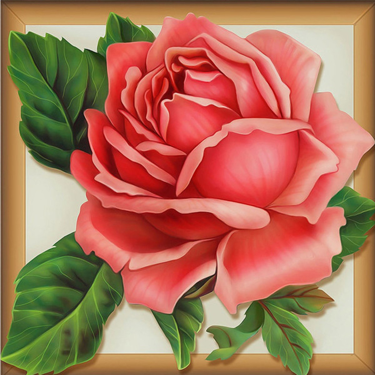Hybrid Tea Rose Flowers Paint By Numbers - Canvas Paint by numbers