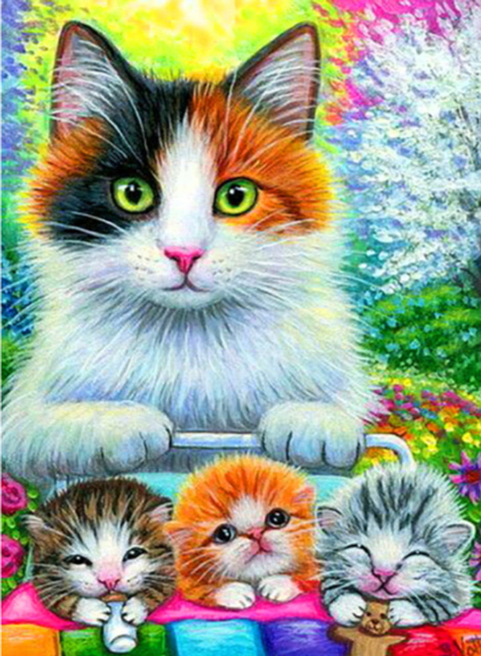 5D Diamond Painting Big Cats Kit - Bonanza Marketplace