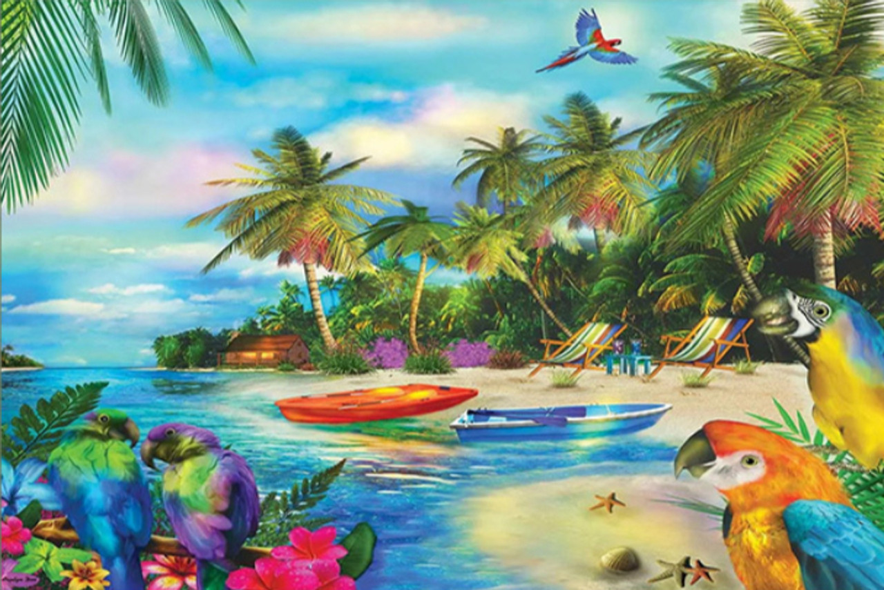 Boating In The Beach Art - 5D Diamond Painting 