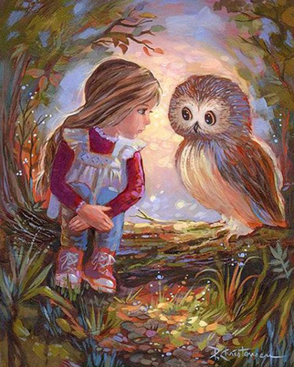 5D Diamond Painting Bright Colored Owl Kit - Bonanza Marketplace