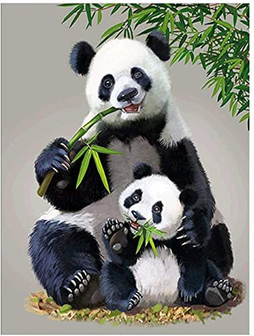 5D Diamond Painting Bamboo Pandas - Bonanza