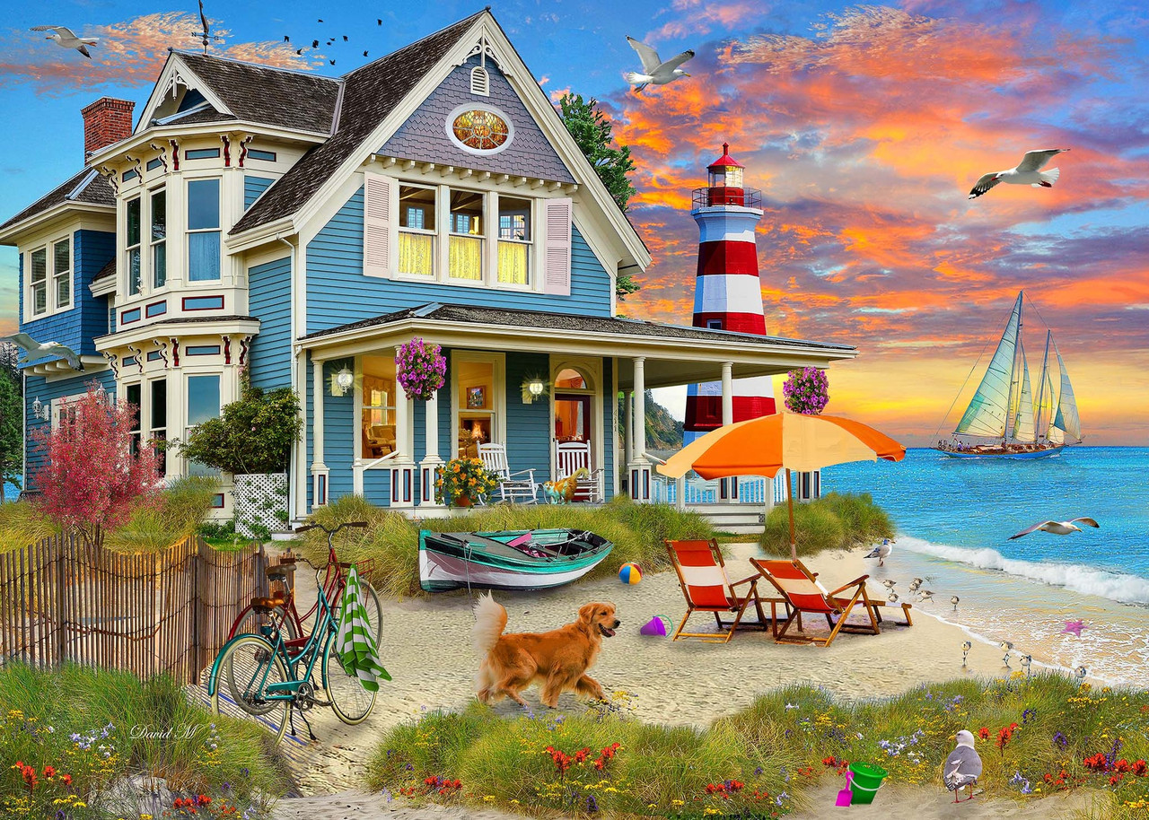 Beach Island Diamond Painting Beautiful Scenery Design House Displays  Decoration