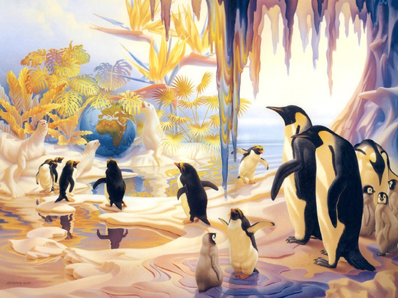  Penguin Lovers Diamond Painting 5D Diamond Art Kits