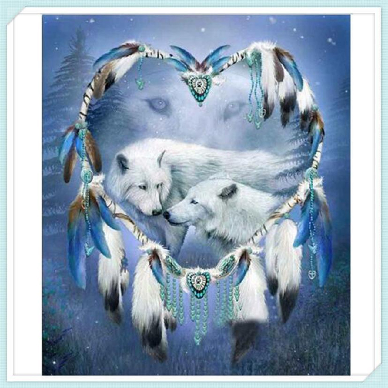 Best Deal for Dream Catcher Wolf Diamond Painting Kits for Adults,5D Full