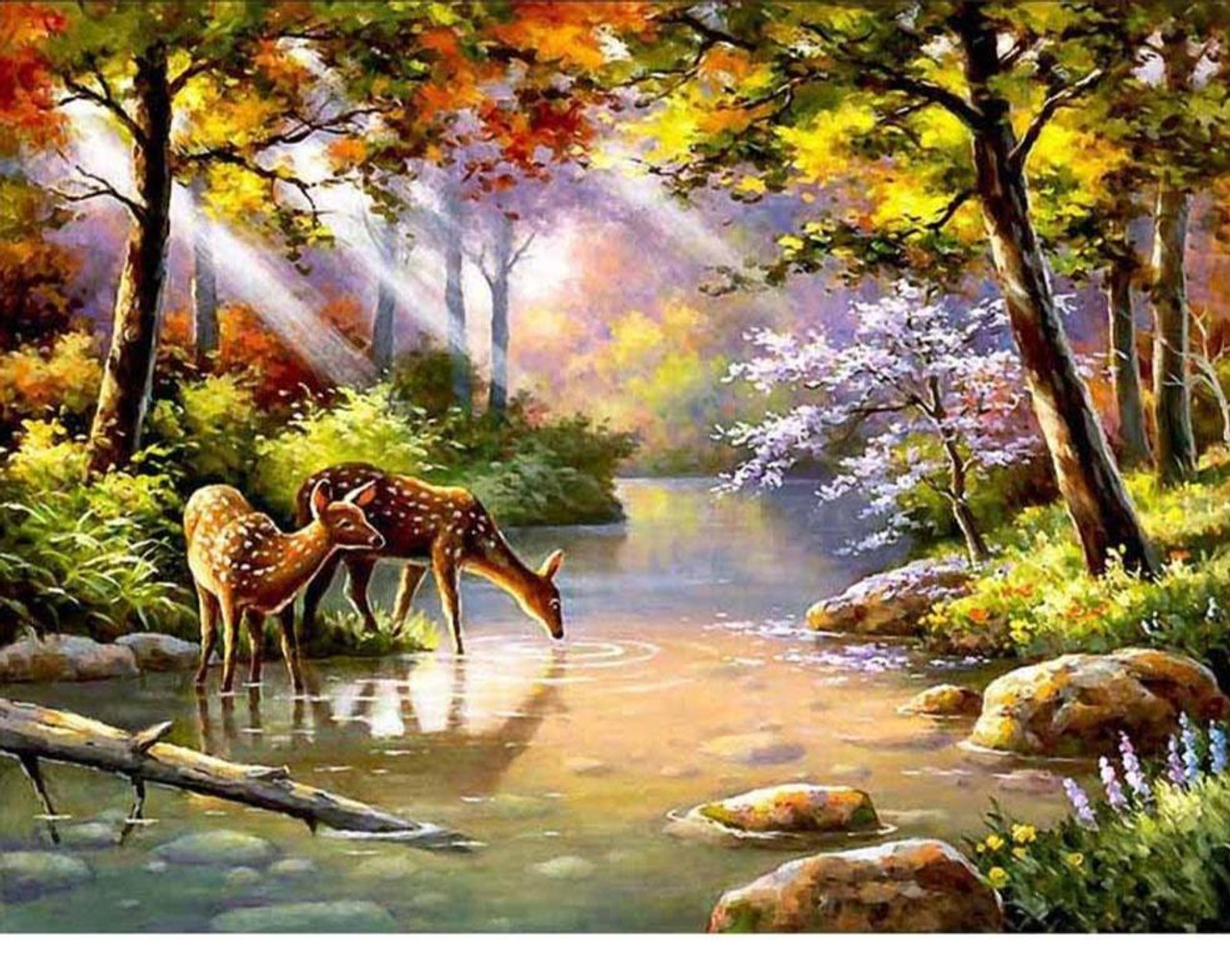 Two Deer By The River – Diamond Paintings