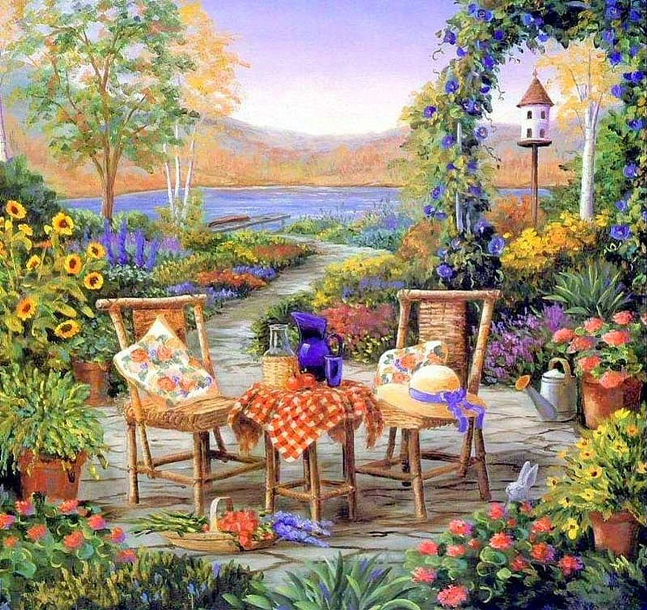 5D Diamond Painting Gardening by the Water Kit - Bonanza Marketplace