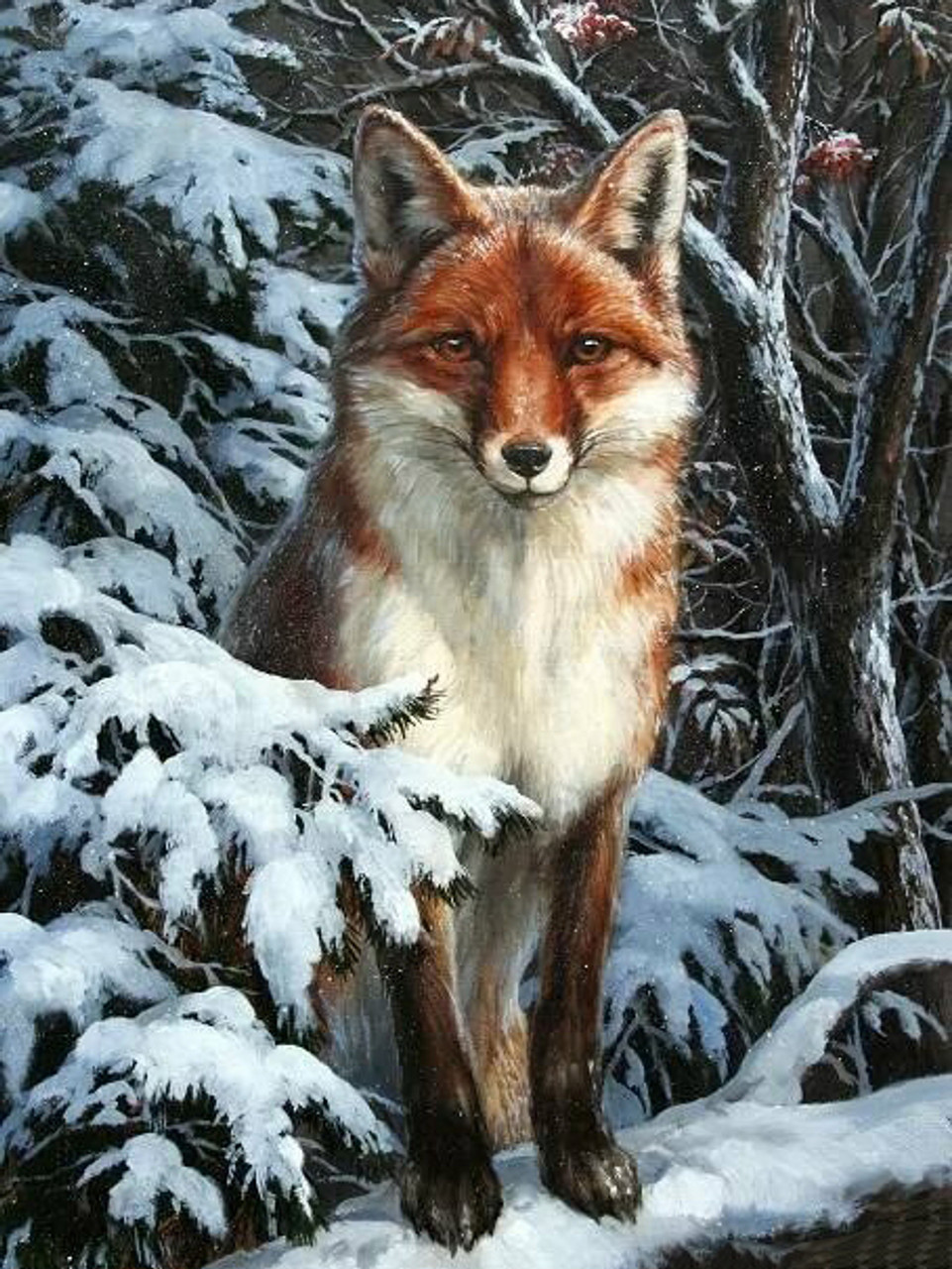 5D Diamond Painting Two Foxes Kit