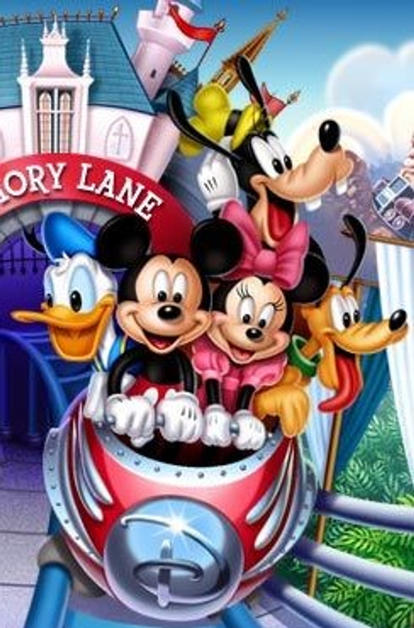 5D Diamond Painting Mickey Friends Disney Roller Coaster Kit