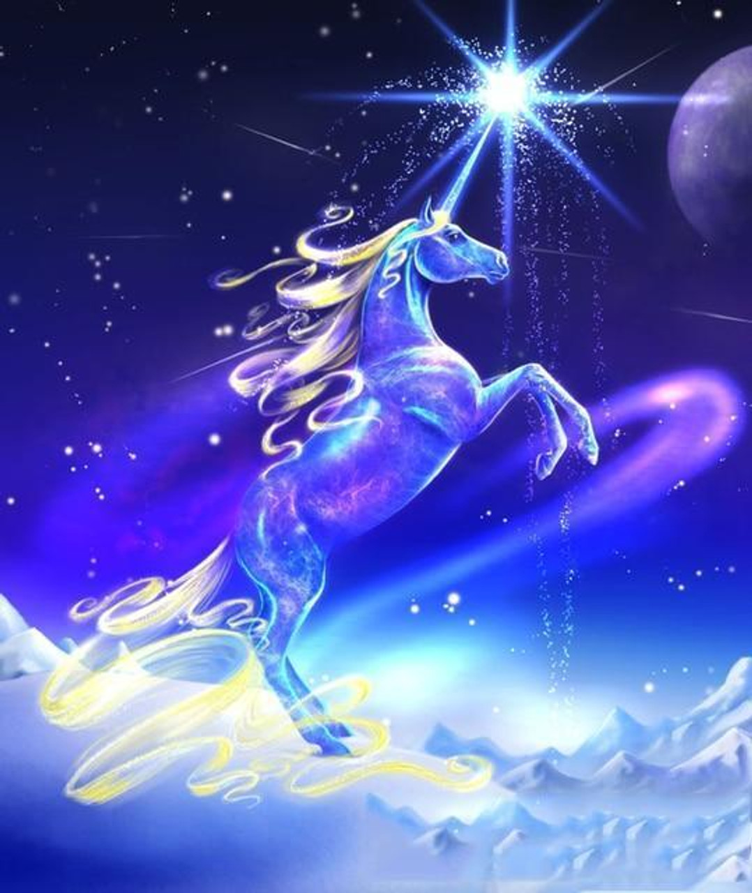 5D Diamond Painting Glowing Magical Unicorn Kit