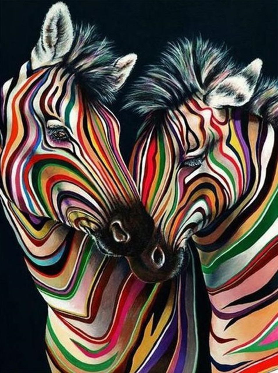 colorful zebra painting