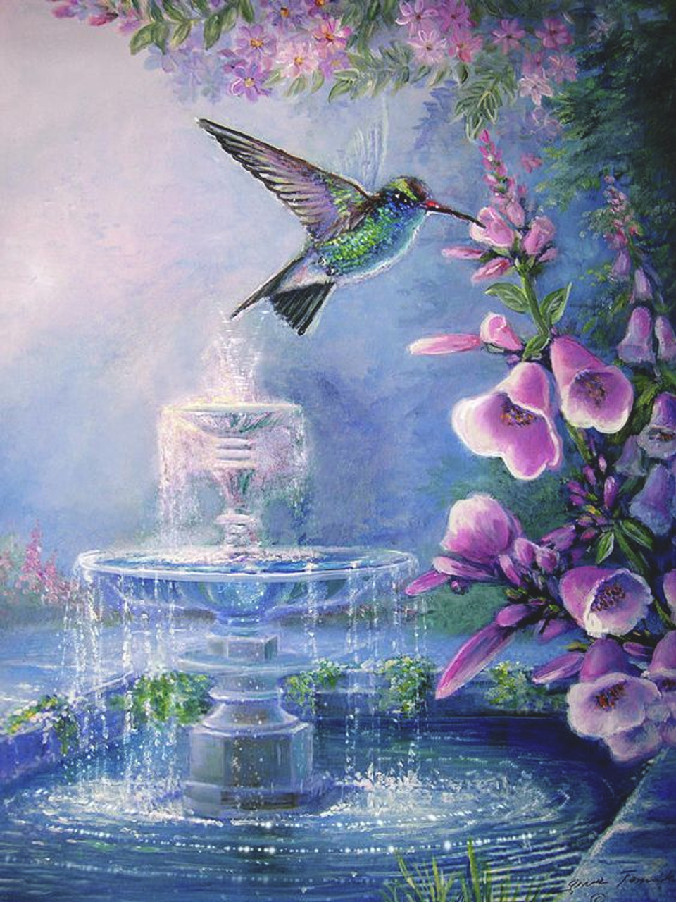 Flying Beautiful Hummingbird - 5D Diamond Painting 