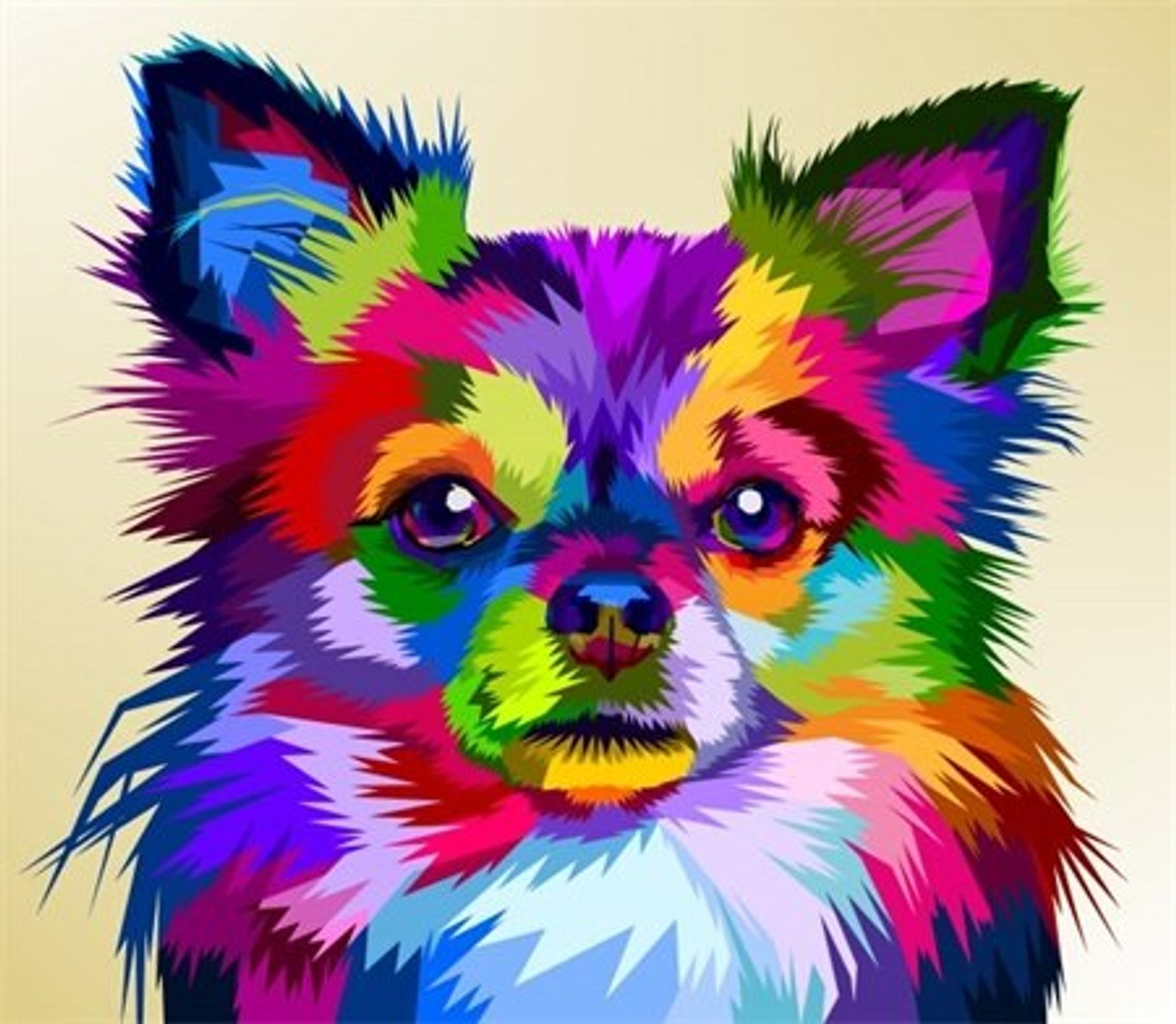 Colorful Puppy Dog - Animals 5D Diamond Paintings