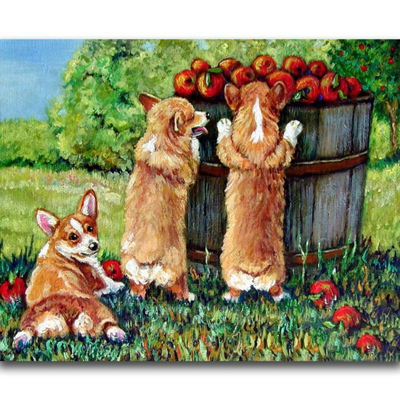 Corgi Dog Art - 5D Diamond Painting 