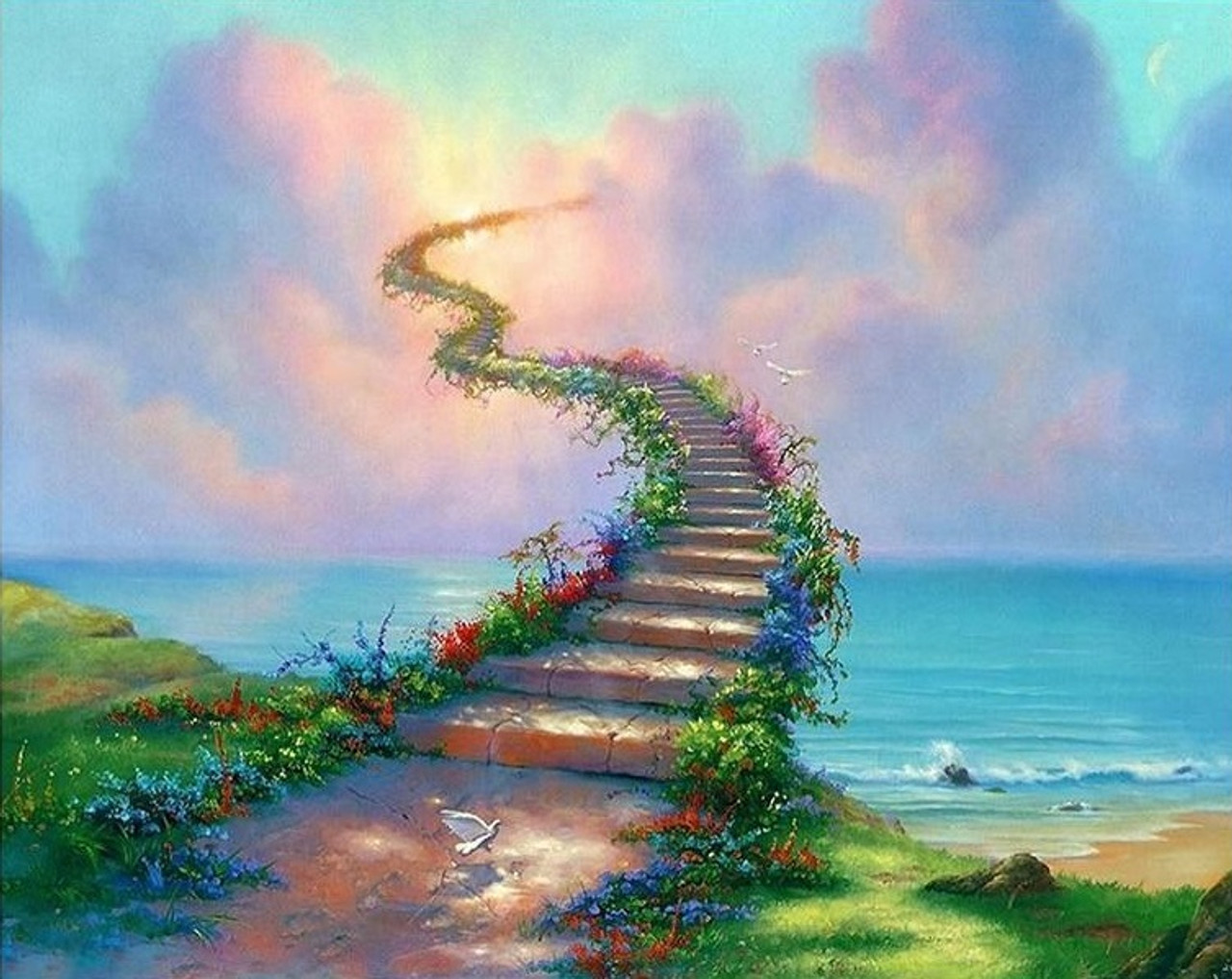 5D Diamond Painting Jesus' Life Stairway to Heaven Kit