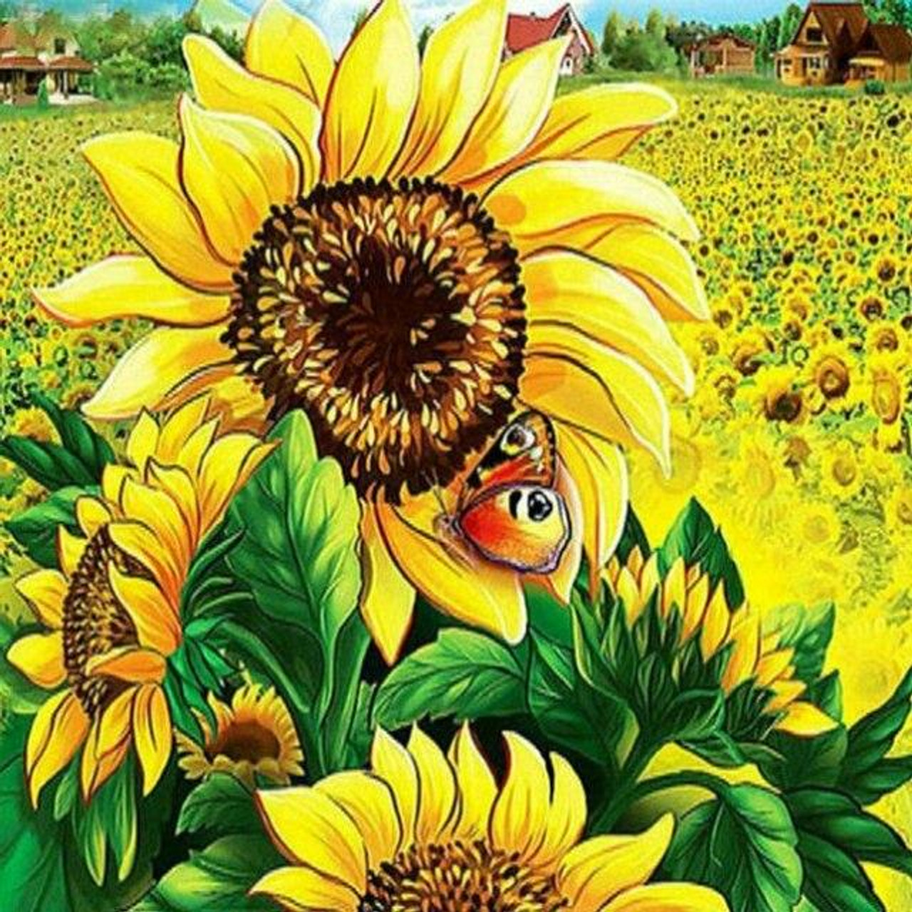5D Diamond Painting Sunflower Kit - Bonanza Marketplace