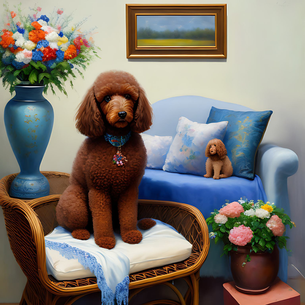 chocolate poodle