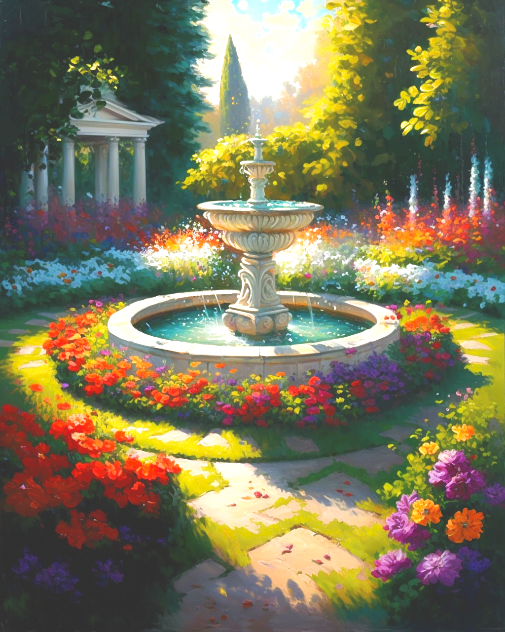 5D Diamond Painting Flower Fountain Kit