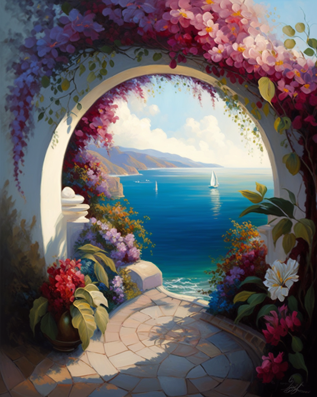 Summer “House In The Sea Of Flowers” - MyCraftsGfit - Free 5D Diamond  Painting