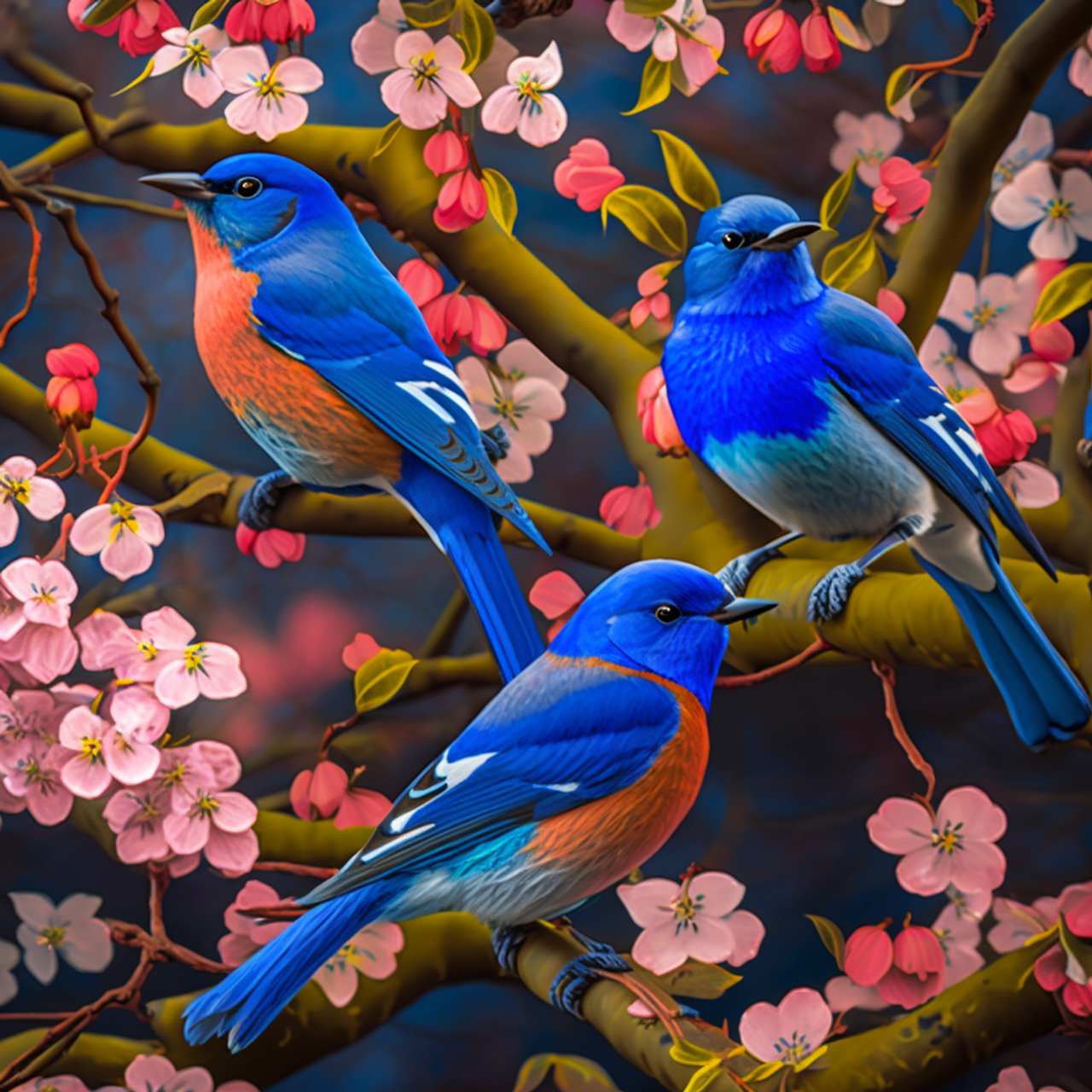 Diy 5D Diamond Painting Birds On Branches Diamond Art Animals