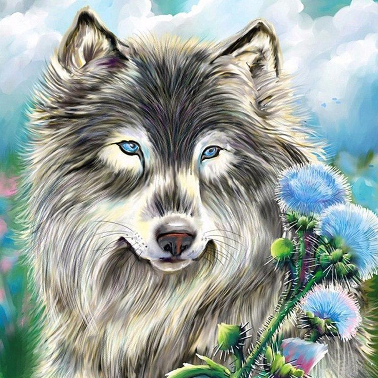 Psychedelic Wolf, 5D Diamond Painting Kits