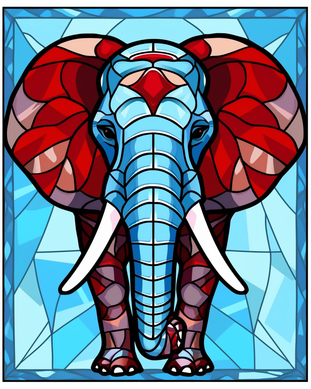 5D Diamond Painting Abstract Mosaic Elephant Kit