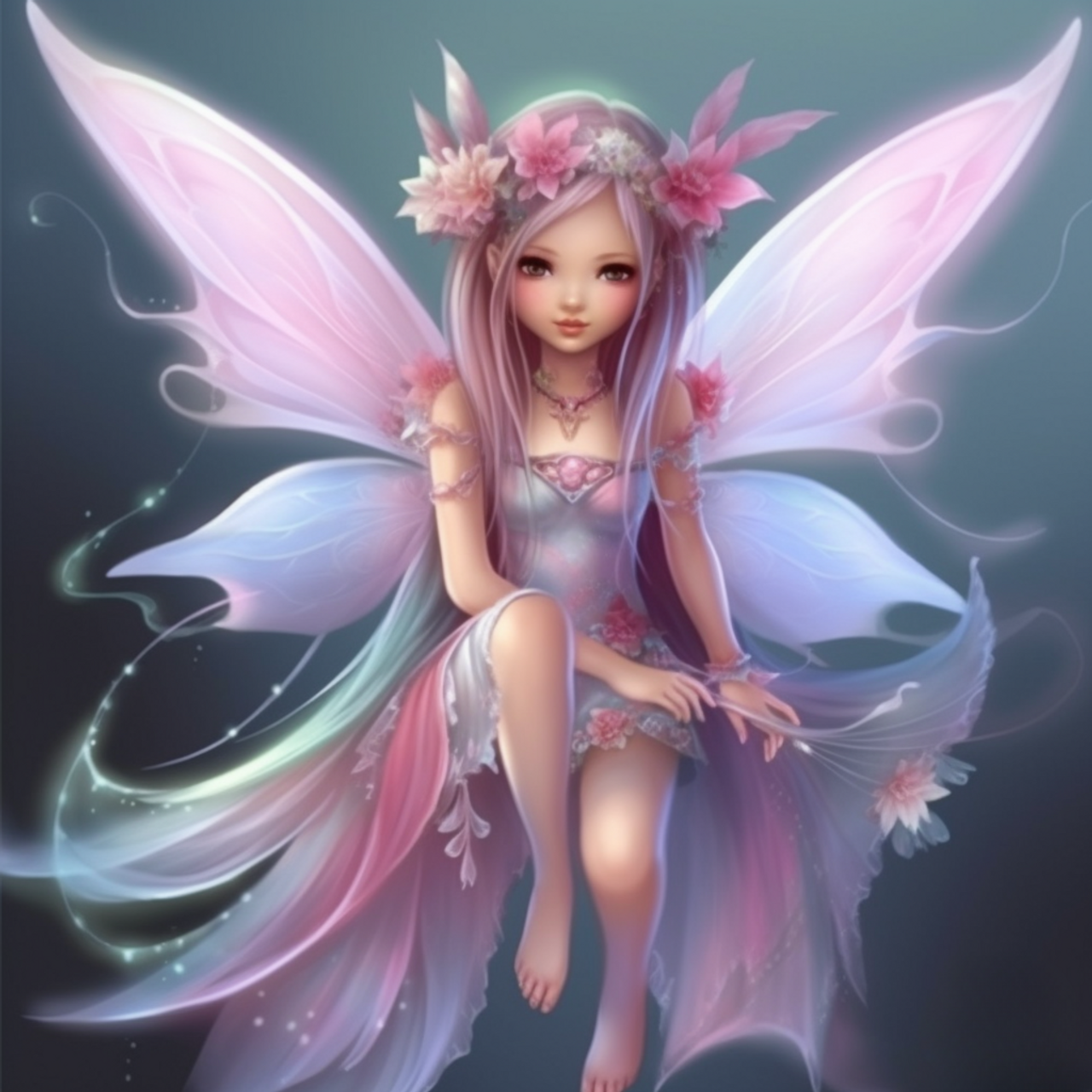 Beautiful Pink Fairy Premium DIY Diamond Painting Kit Full