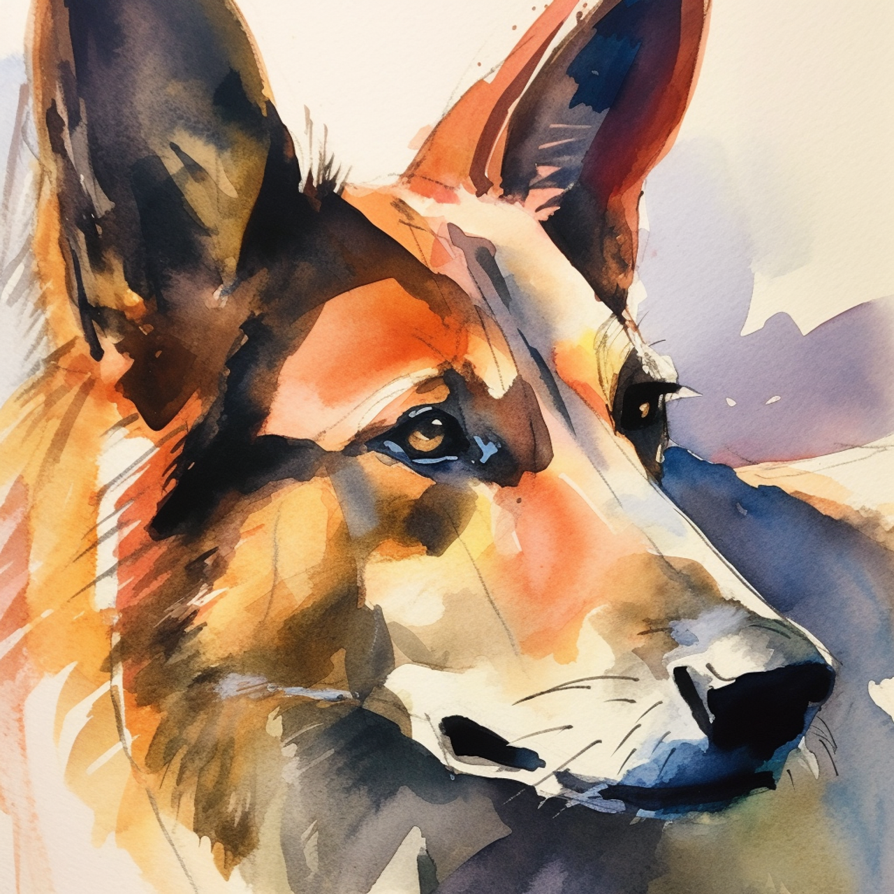 Diy 5D Diamond Painting Watercolor Dog Diamond Art Animals Diamond