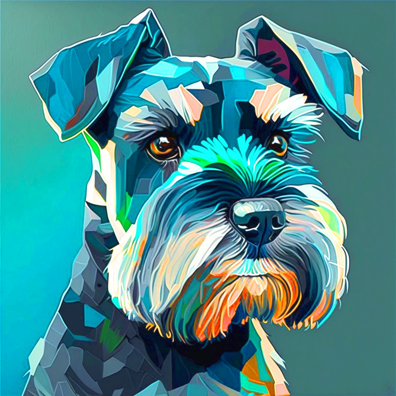 Schnauzer Dog - Premium Diamond Painting Kit