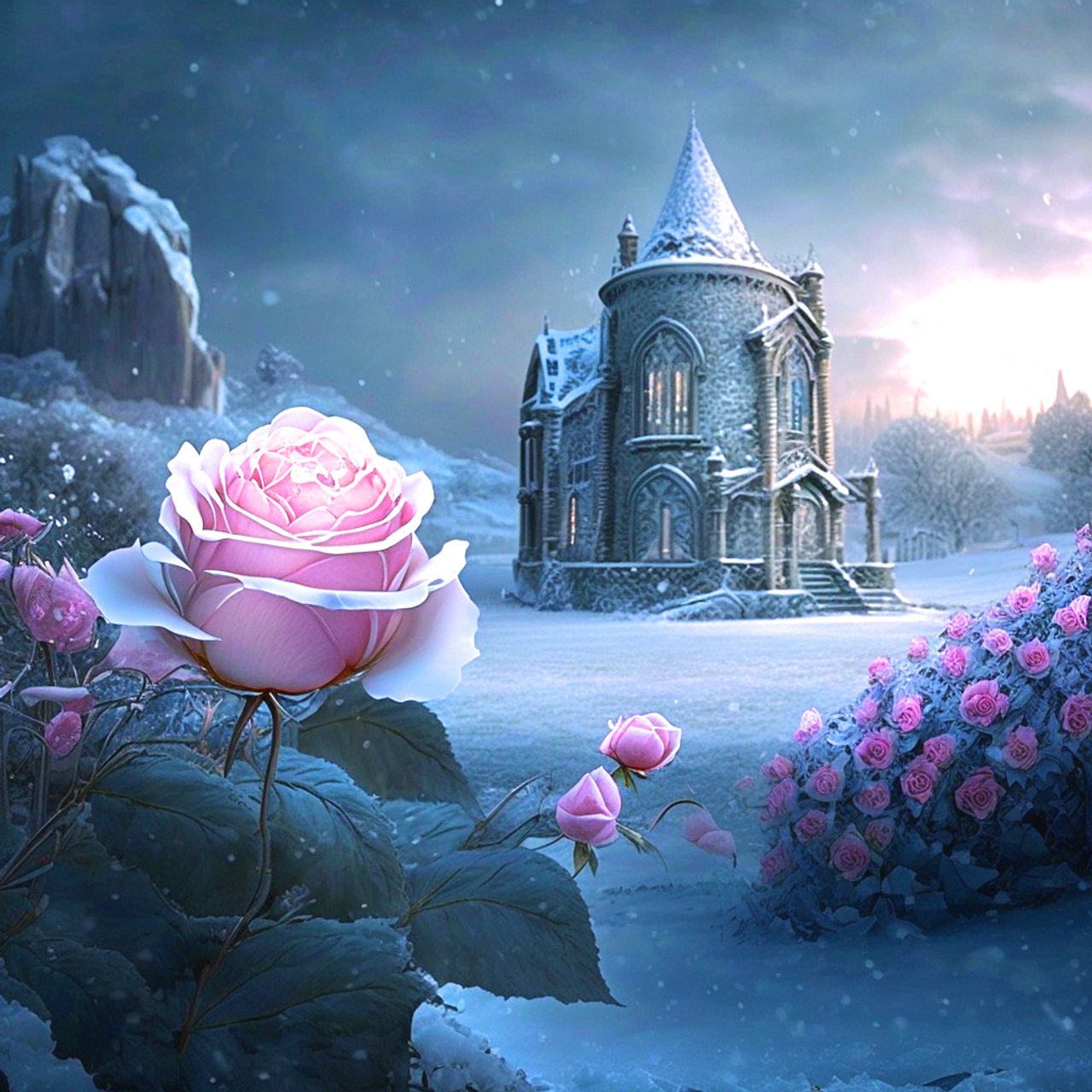 The Frozen Red Rose 5D DIY Diamond Painting  Beauty and the beast  wallpaper, Beast wallpaper, Disney wallpaper