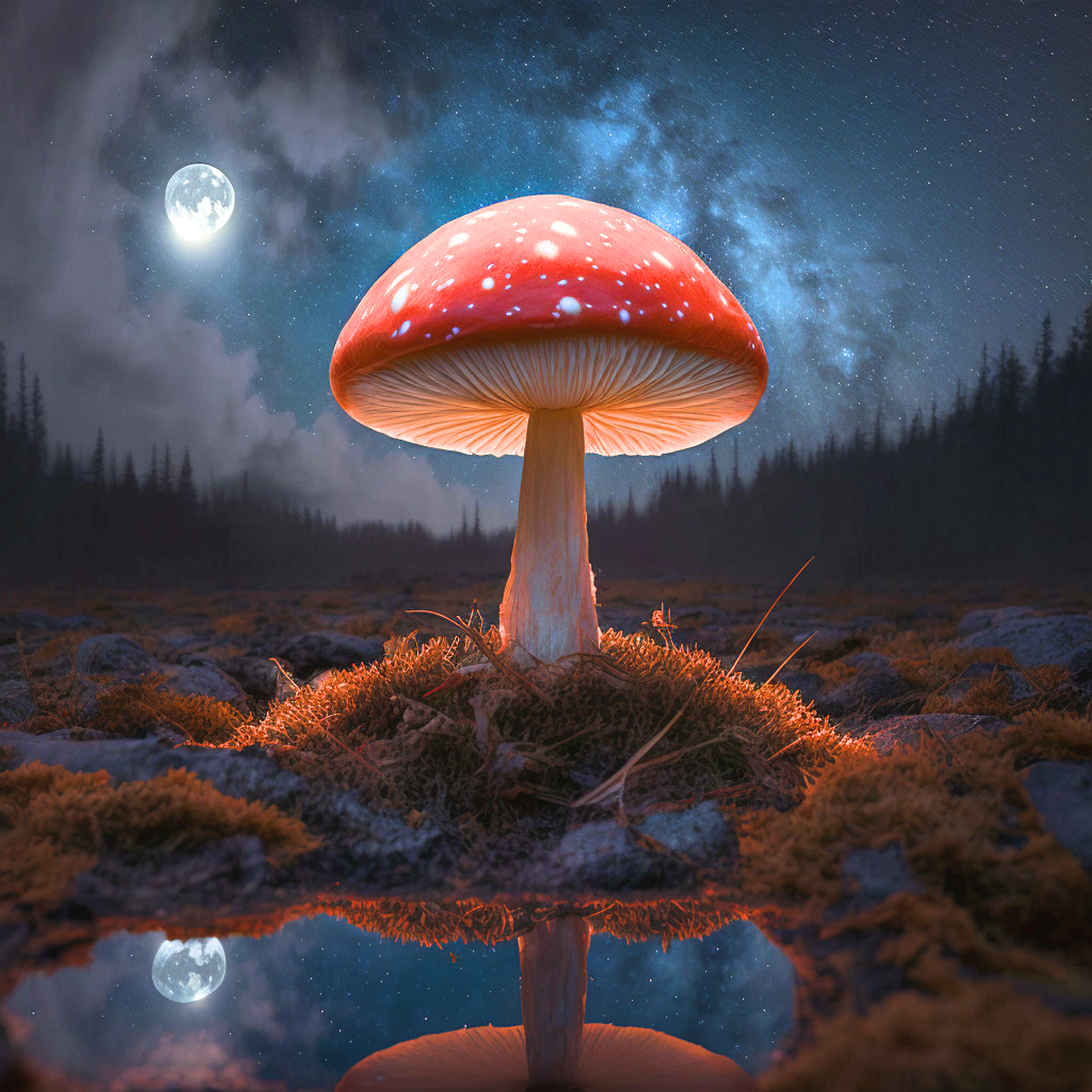 2 Pack Diamond Painting Kits for Adults,5D DIY Mushroom Forest