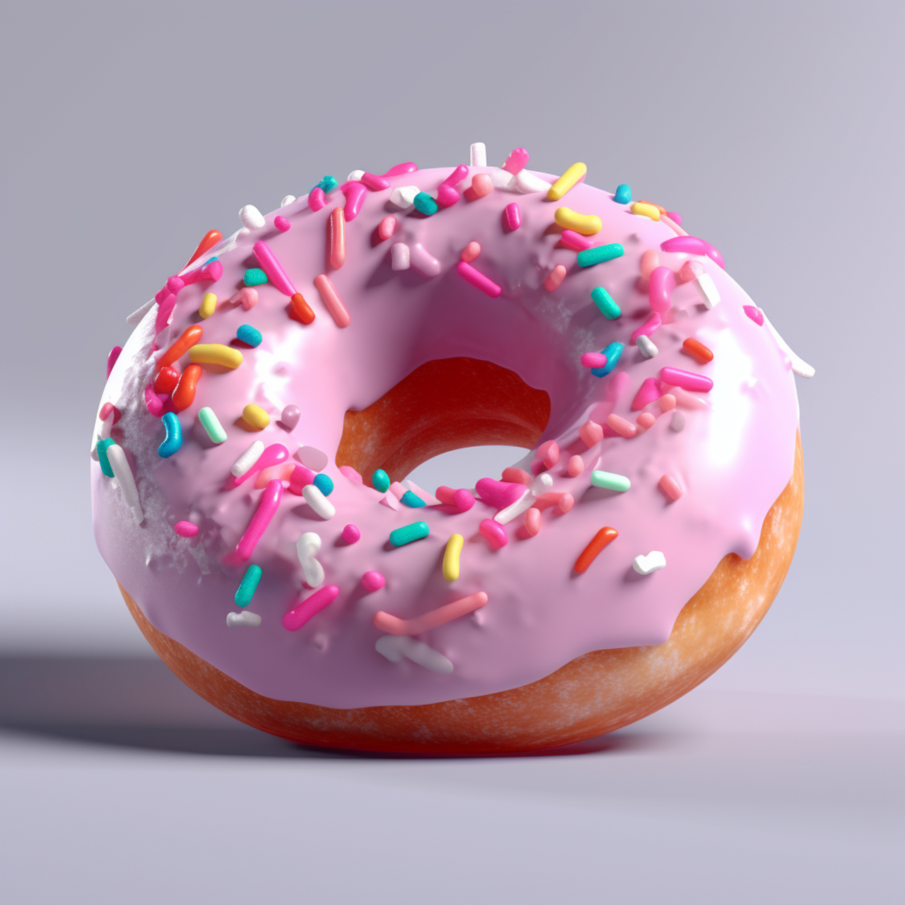 pink sprinkled donut