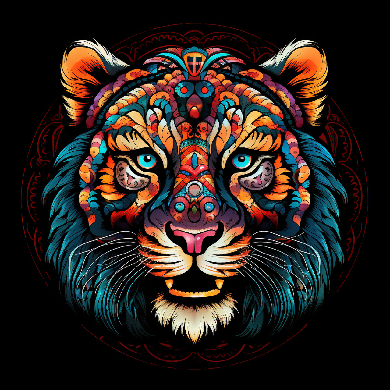 Trippy Tiger Animal - 5D Diamond Painting 