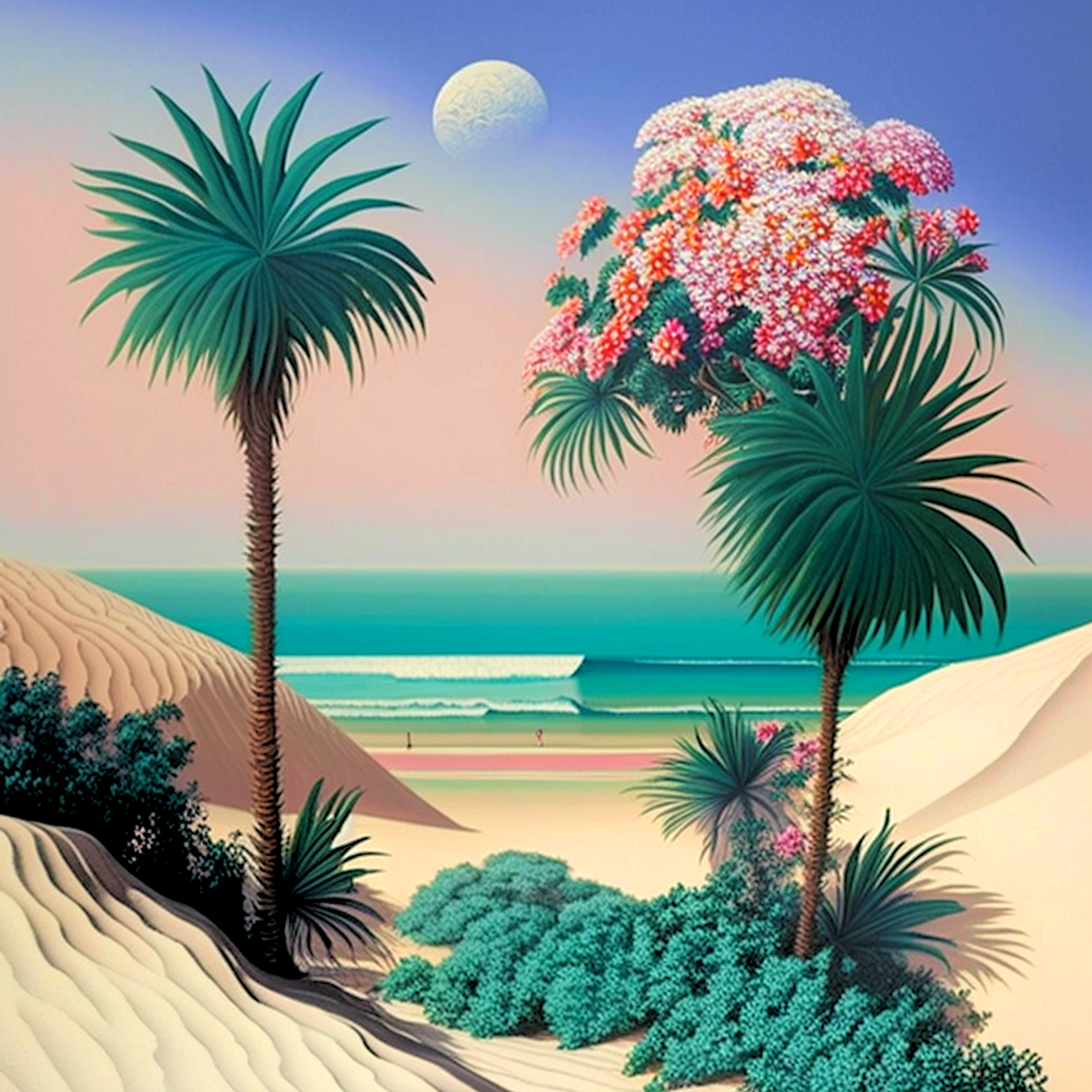 5D Diamond Painting Beach Palms Landscape Kit - Bonanza Marketplace