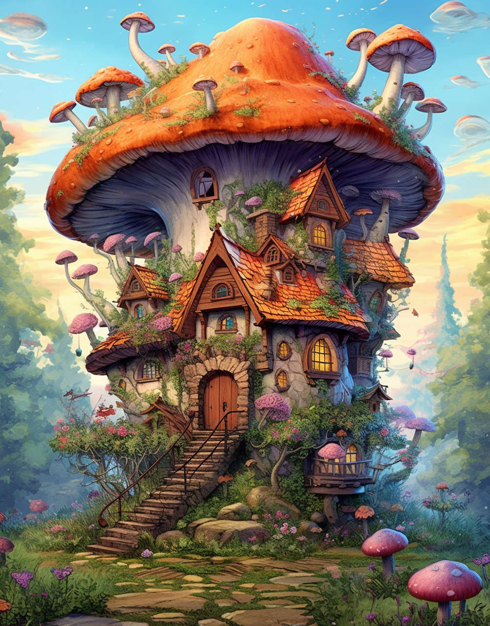 Diamond painting mushroom - Diamond Painting House