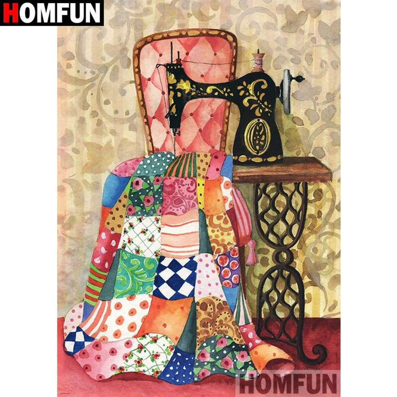 5D Diamond Painting Quilt Shop Kit