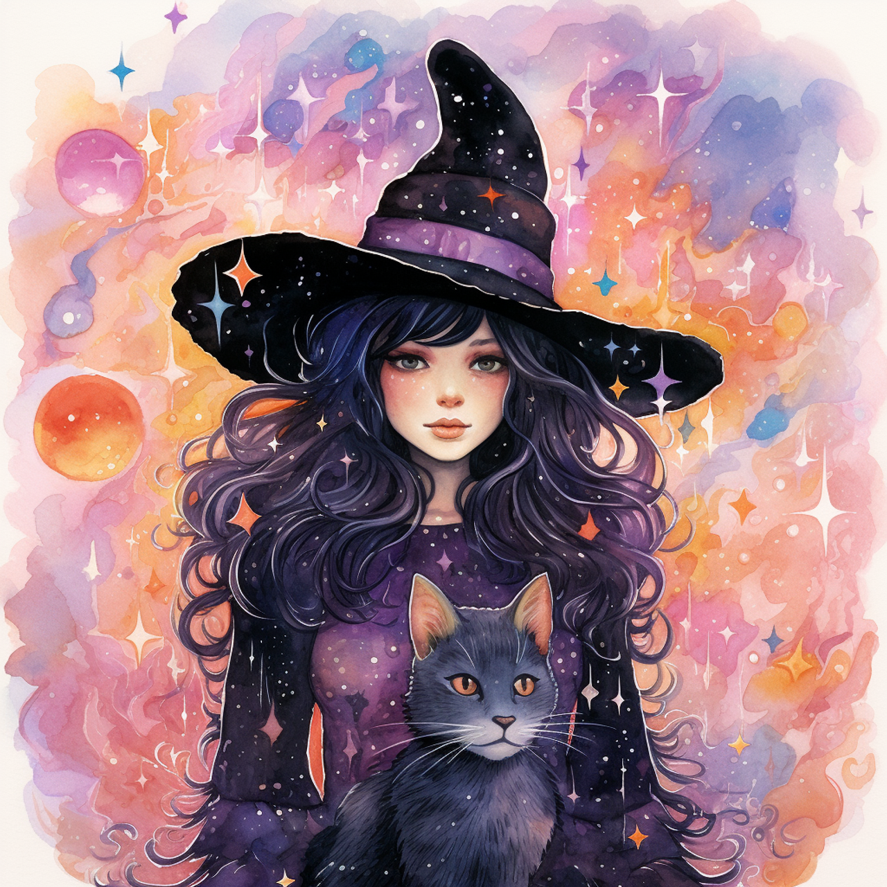 Diamond Painting Witch's Cat – Diamonds Wizard
