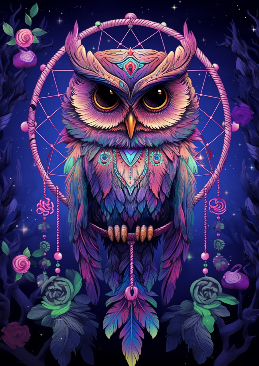 Snuqevc Adult Diamond Painting Kits - Pink Rose Owl Full Diamond Canvas  Diamond Animal Art Painting, Stress Relief Artwork for Room Decor Wall  Decor