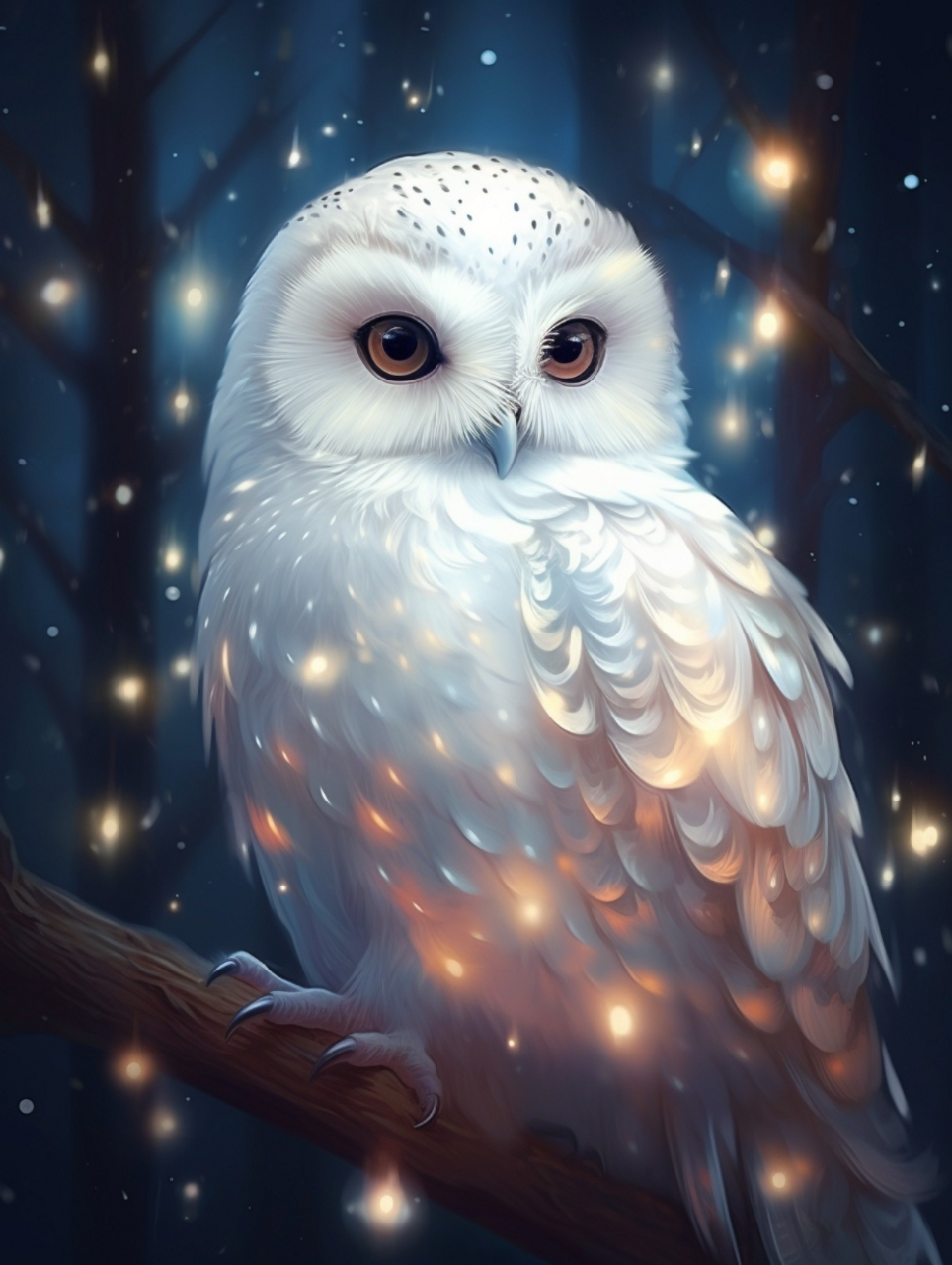 White Owl Diamond Painting Kit with Free Shipping – 5D Diamond Paintings