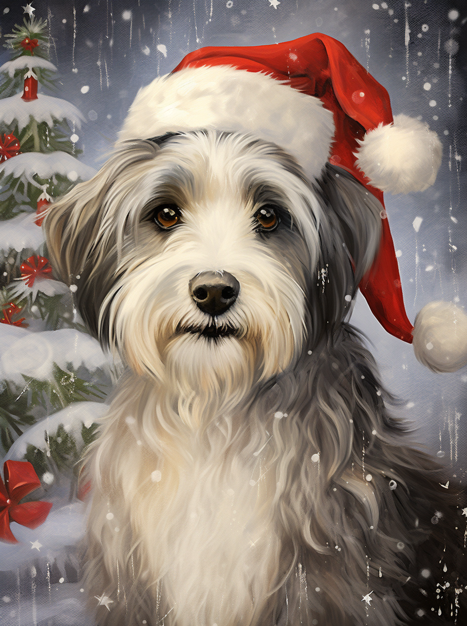 5D Diamond Painting Puppy Christmas Ornaments Kit - Bonanza