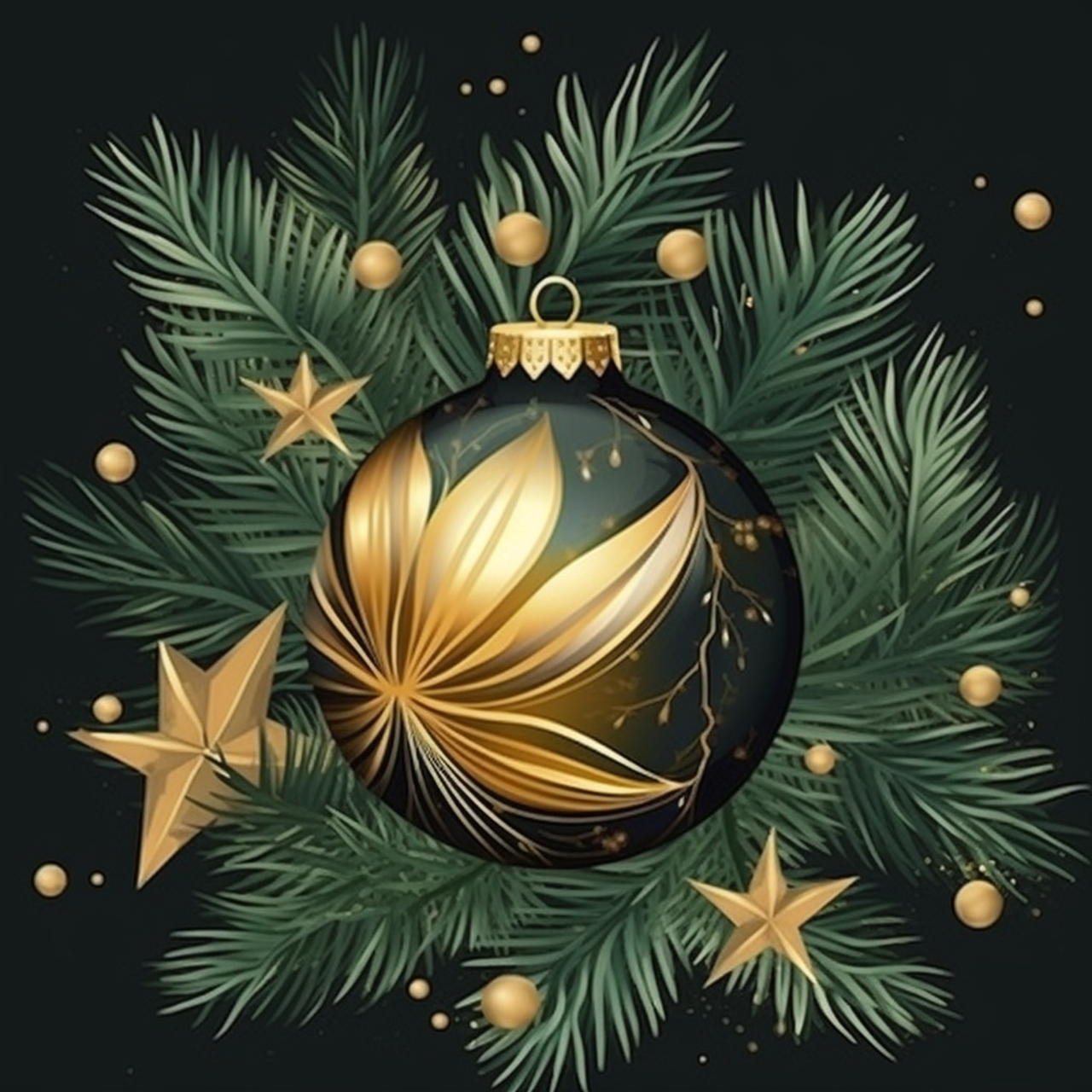 5D Diamond Painting Gold and Green Ornament Kit - Bonanza Marketplace