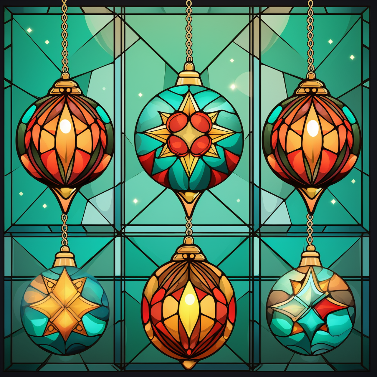 5D Diamond Painting Gold and Green Ornament Kit - Bonanza Marketplace