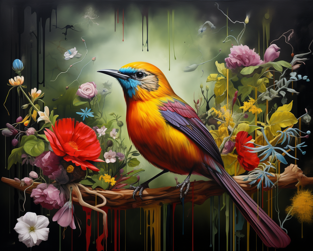 Bird On Yellow Flowers - Flowers Diamond Painting– Its Diamond Painting